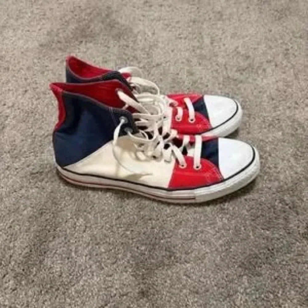 Converse Kids High-Top Sneakers in Red, Navy & White